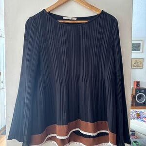 Chic Black and Brown Women's Blouse